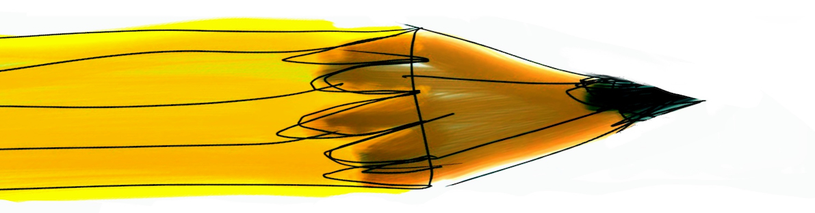 drawing of a yellow pencil
